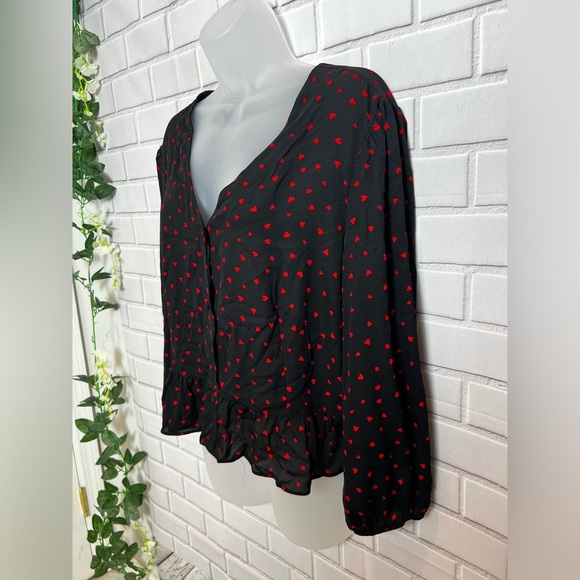 CANDIE’S women black crop top with hearts design /size XXL - Picture 3 of 7